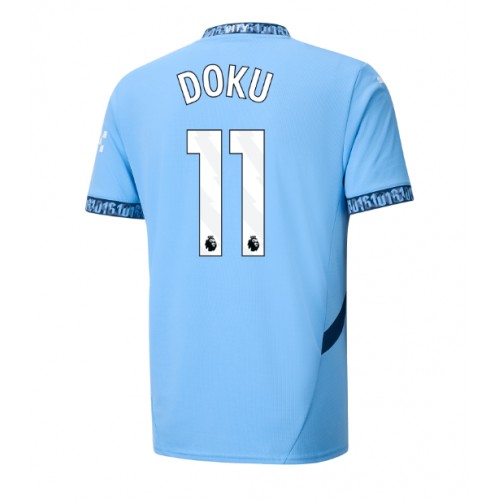 Moški Nogometni dresi Manchester City Jeremy Doku #11 Domači 2024-25 Kratek Rokav